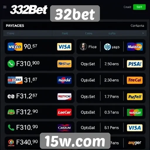 Opções de pagamento disponíveis no 32bet